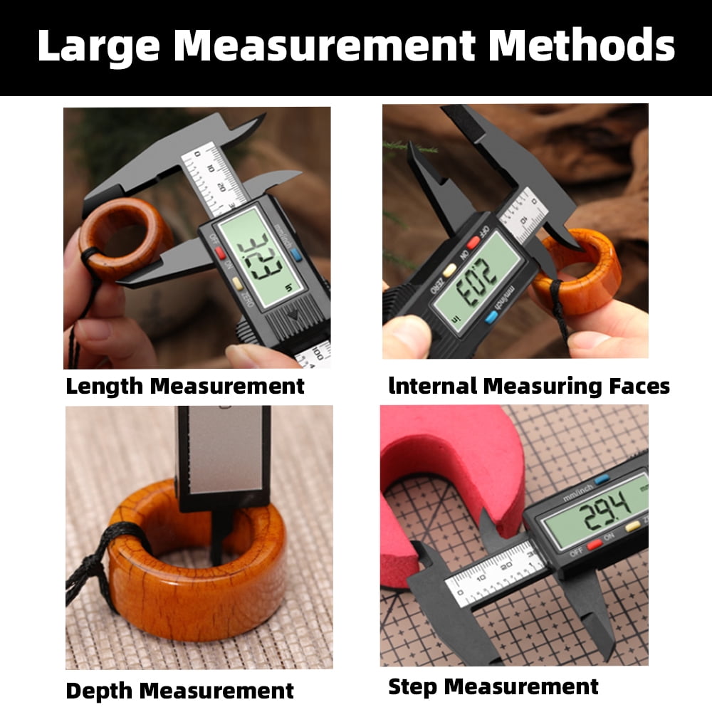 Nortools Digital Caliper, 0-6" Measuring Tool, Black