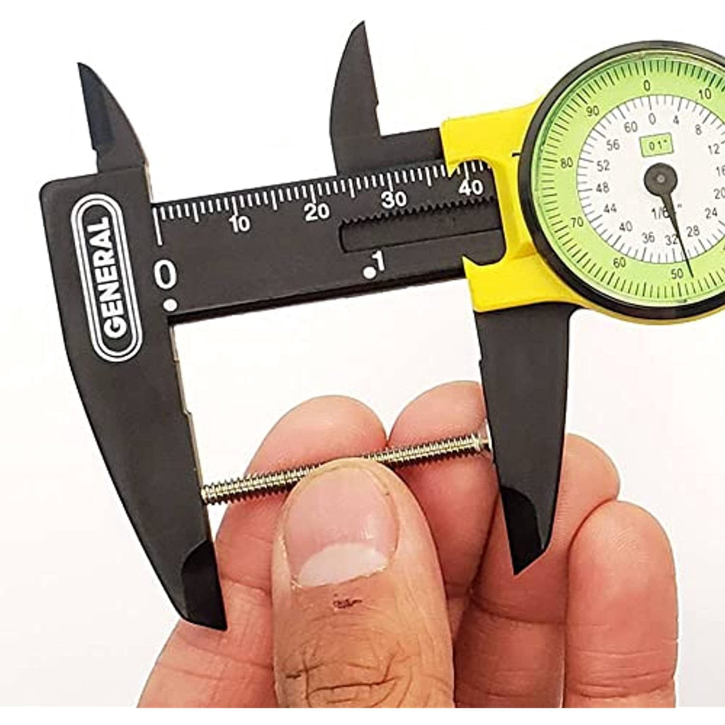 general tools 142 6" english & metric plastic dial caliper