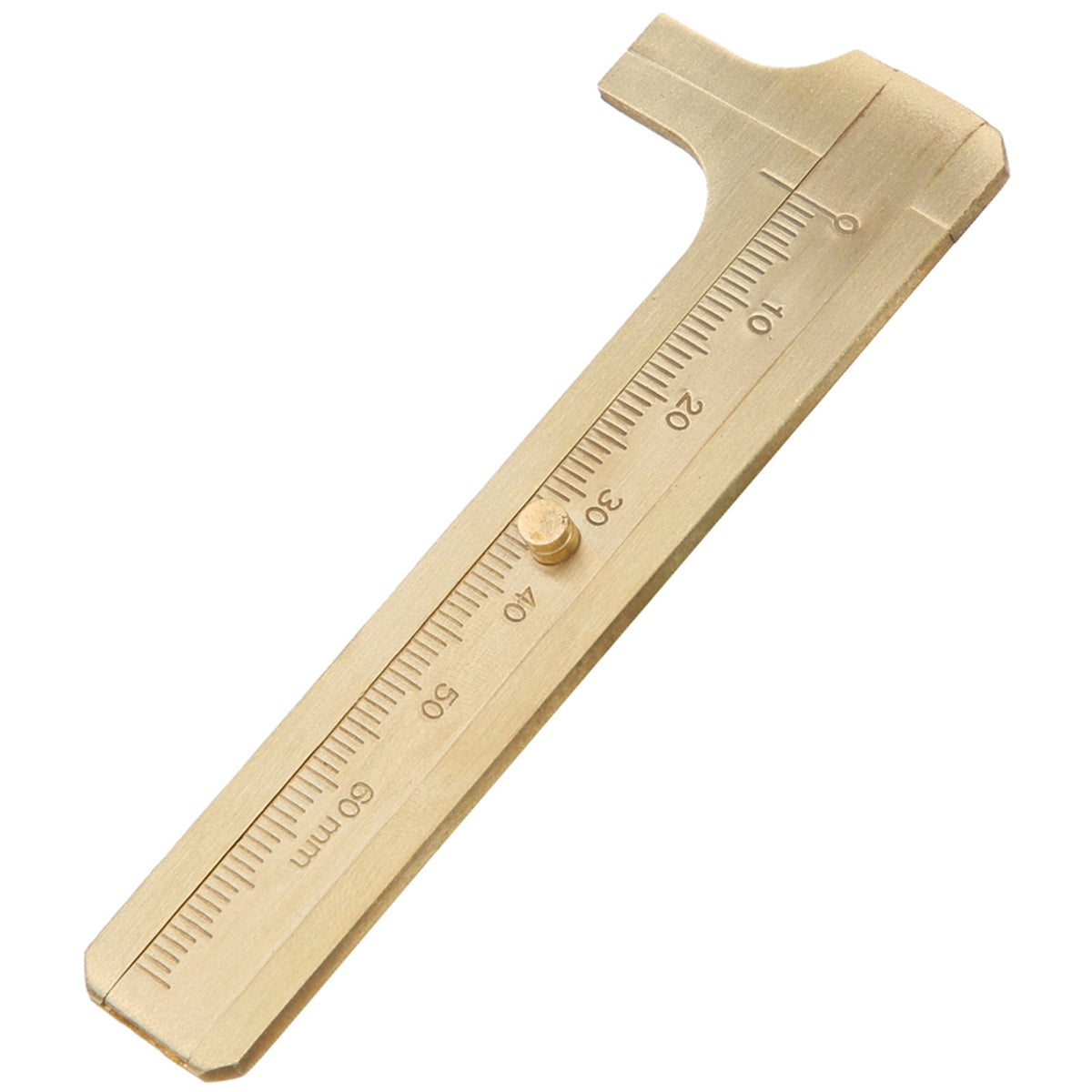 BIMZUC Brass Vernier Caliper 3.94 inches / 10 cm Pocket Measuring Tool for Jewelry Woodworking Crafts and Stones