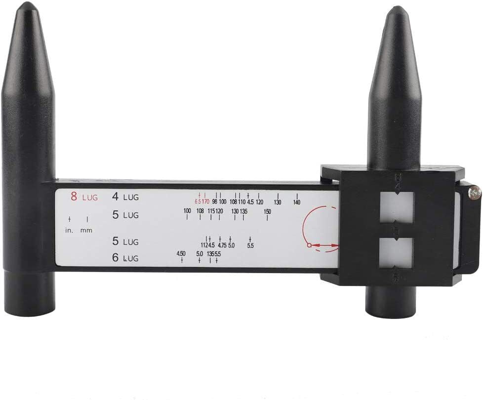 Wheel PCD Gauge Rim Bolt Pattern Measuring Tool for 4 5 6 Holes Sliding Caliper