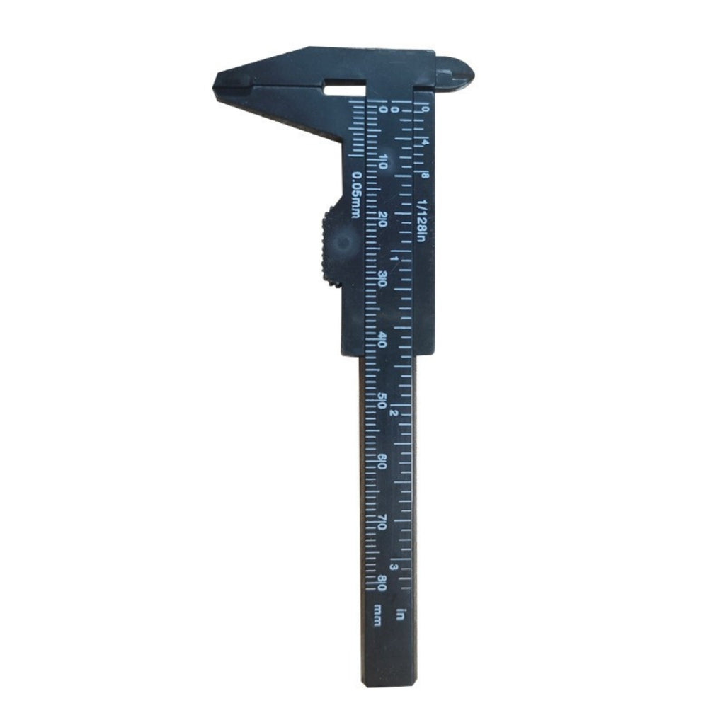 Plastic Vernier Caliper 0.1mm Precision 0 To 80mm Scale Lightweight for Workshop School Projects