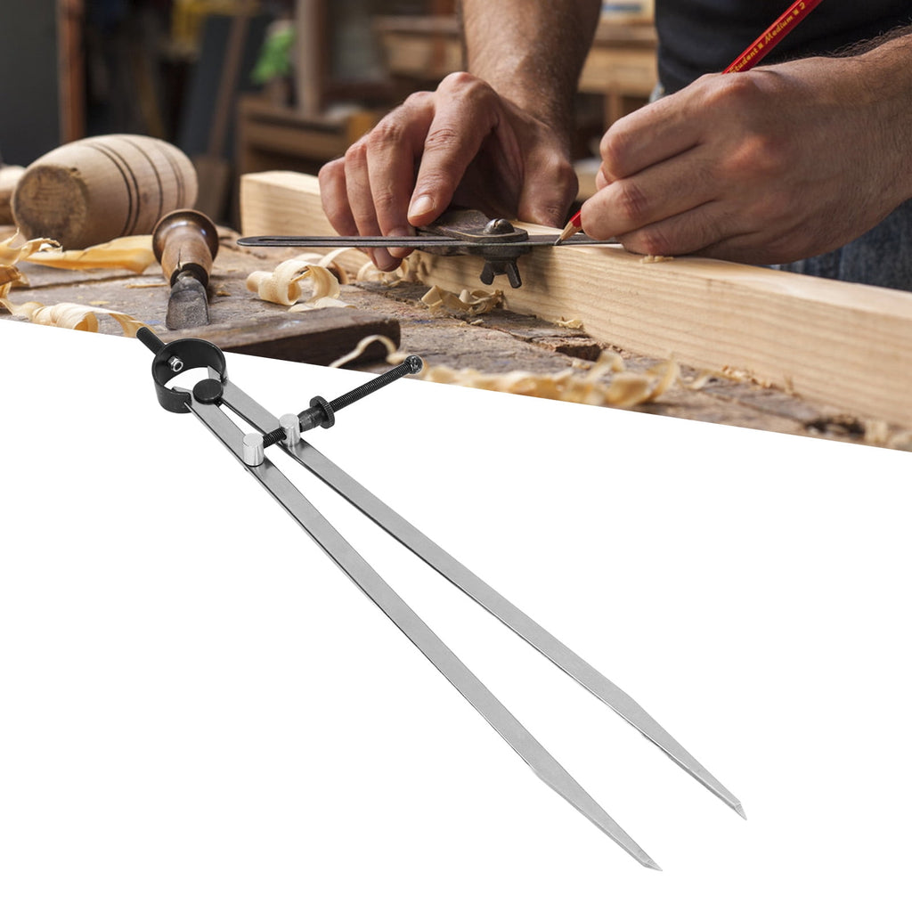 M Buder Wing Divider Adjustable Divider Calipers with Spring Nut for Leather Scribing and Marking Carbon Steel Compass Tool 5 inches / 125 mm for Wood Plastic Metal Surface