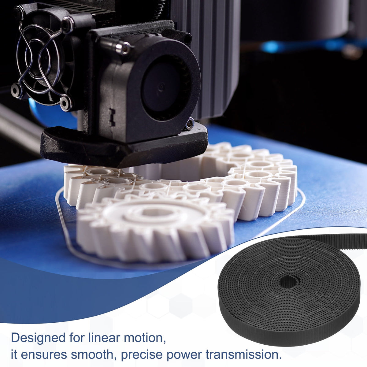 Uxcell Rubber 2GT Timing Belt 15x5000mm 2mm Pitch 1.5mm Thick Black Open Loop Pulley Timing Belt for 3D Printer