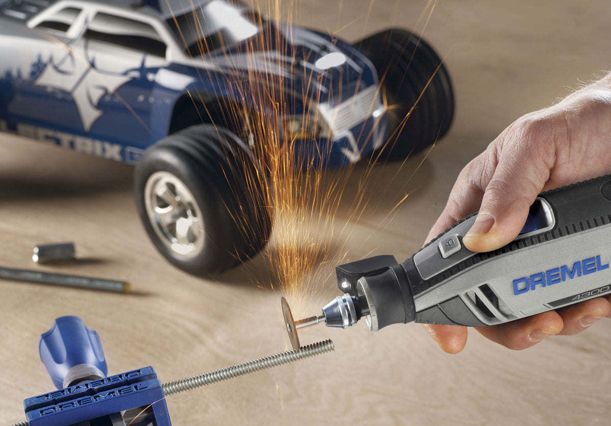 Dremel 4300-9/64 Platinum Edition Corded Rotary Tool, Variable Speed with 9 Dremel Tool Attachments, 64 Accessories, Storage Organizers & Dremel Tool Case, 1.8A/120V
