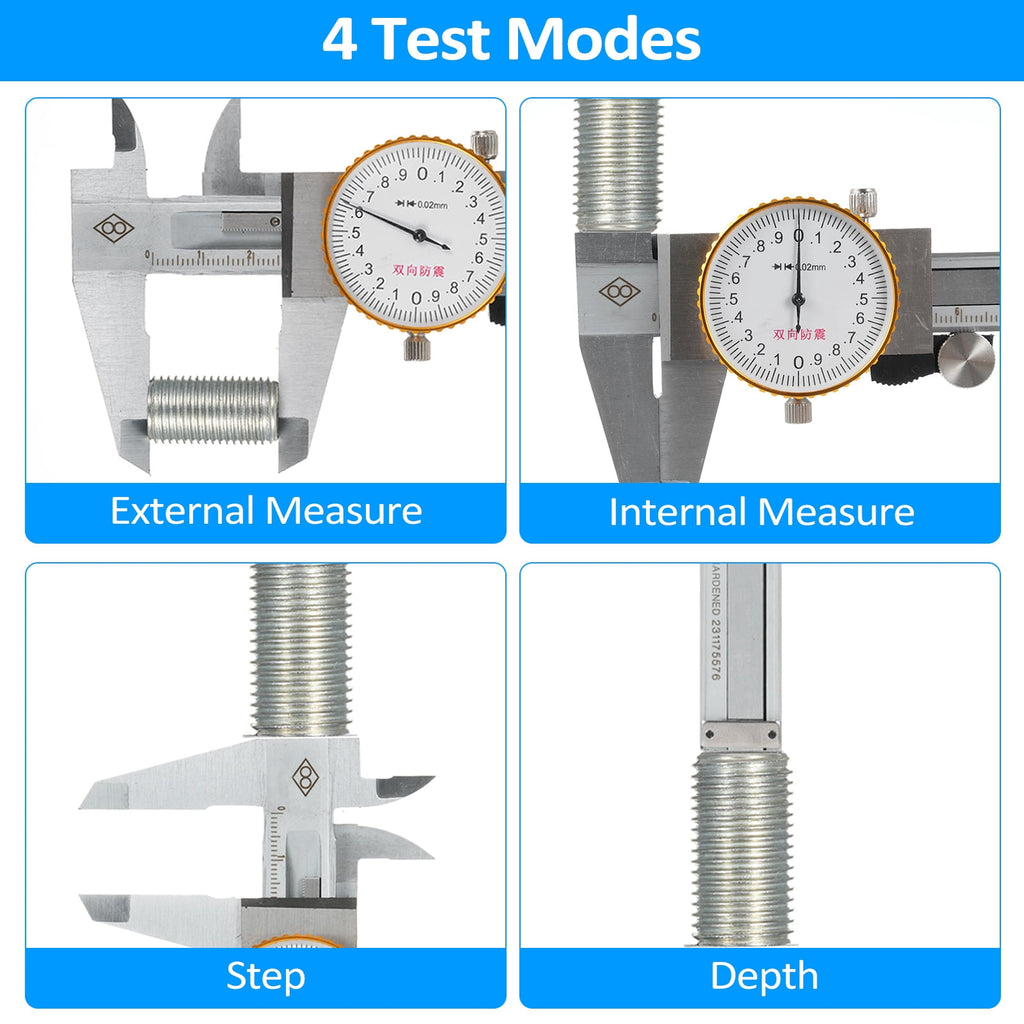 Vernier caliper,Steel Vernier Calipers Precision Tool Stainless Steel Dial Vernier Caliper 0-150mm 0.02mm Precision Stainless Caliper 0-150mm