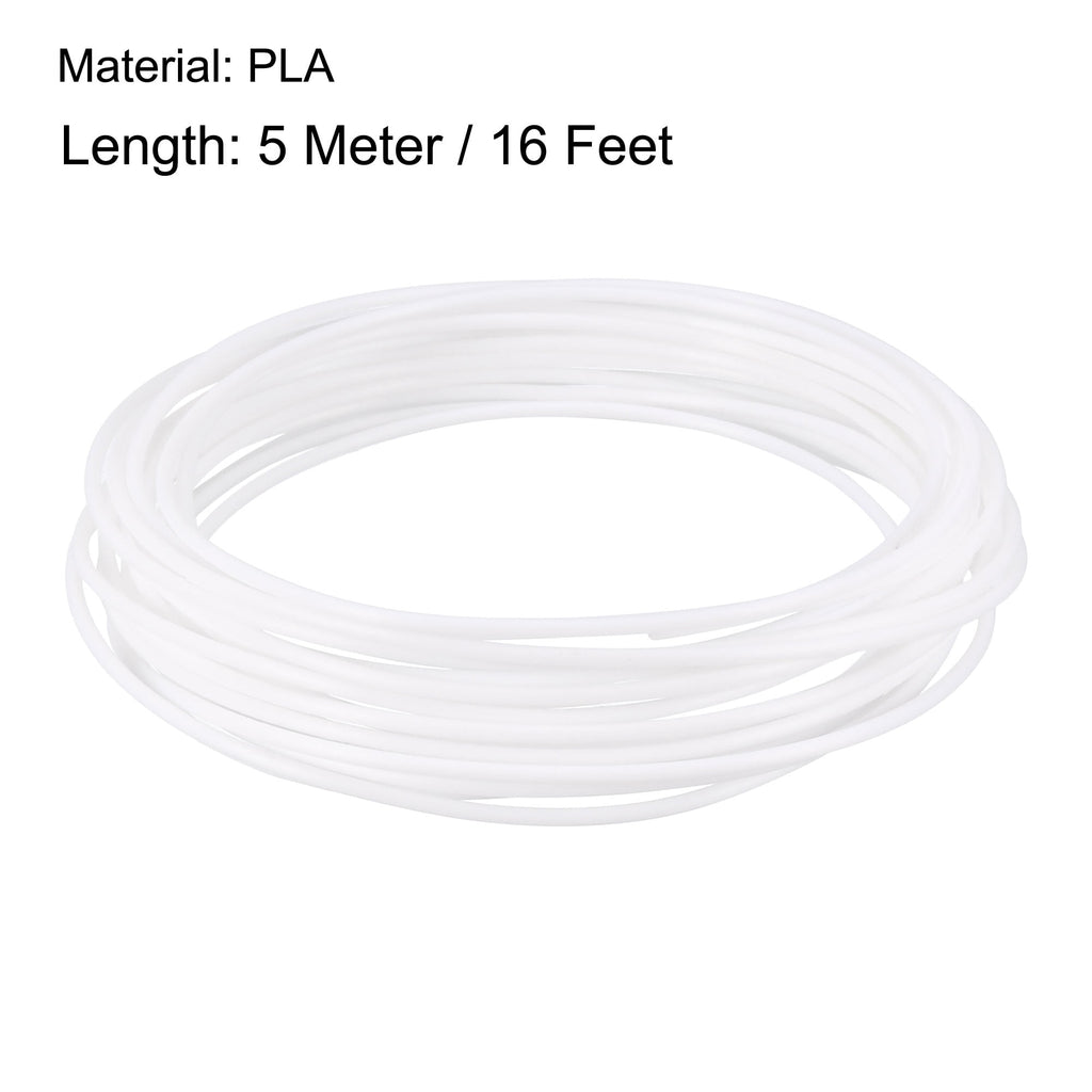 Uxcell 3D Pen Filament Refills,16Ft 1.75mm PLA Filament Refills,White