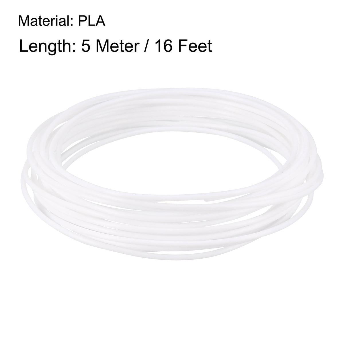 Uxcell 3D Pen Filament Refills,16Ft 1.75mm PLA Filament Refills,White