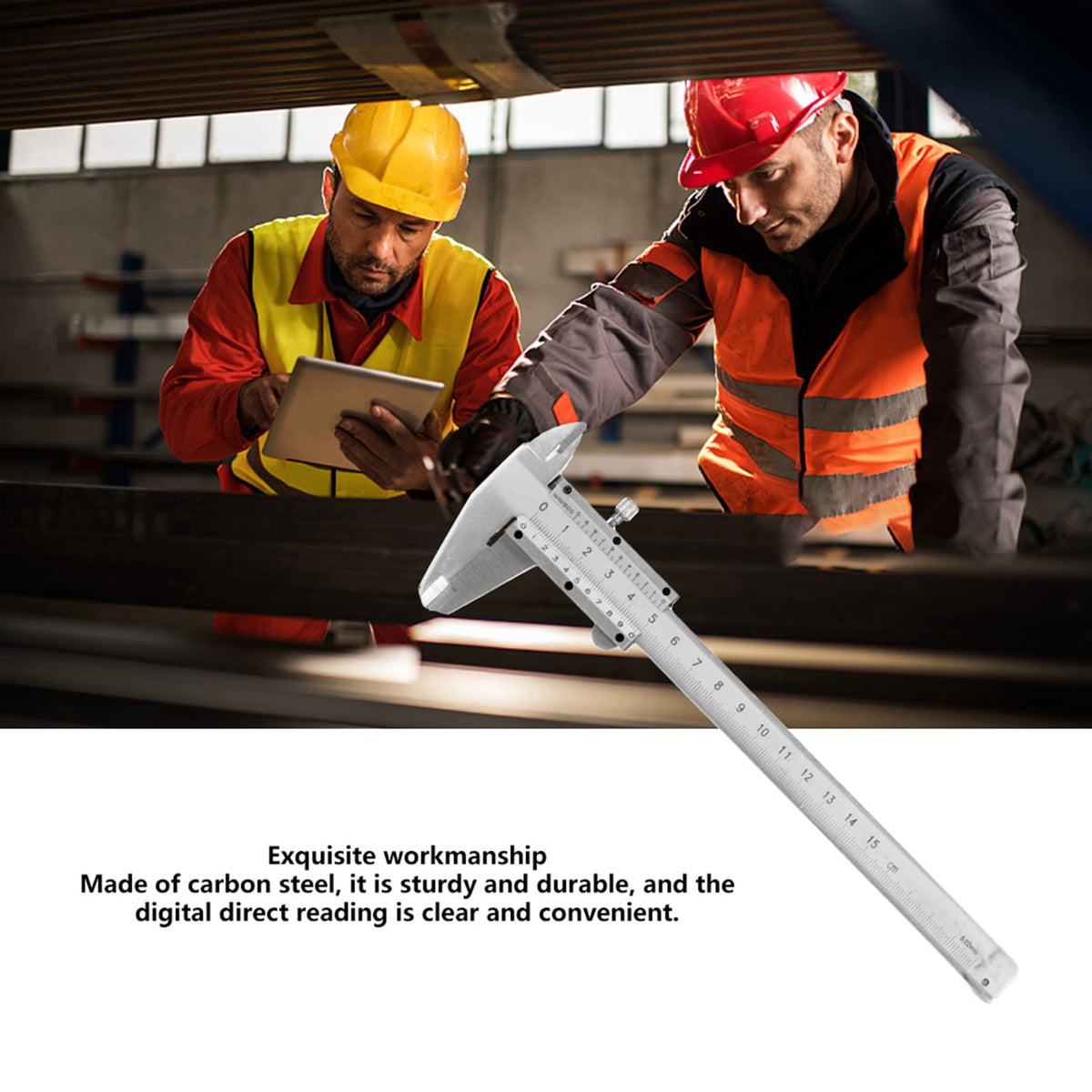 M Buder High Accuracy Carbon Steel Metal Vernier Caliper Micrometer Gauge Measuring Tool, 0-150 mm / 0-6 inches