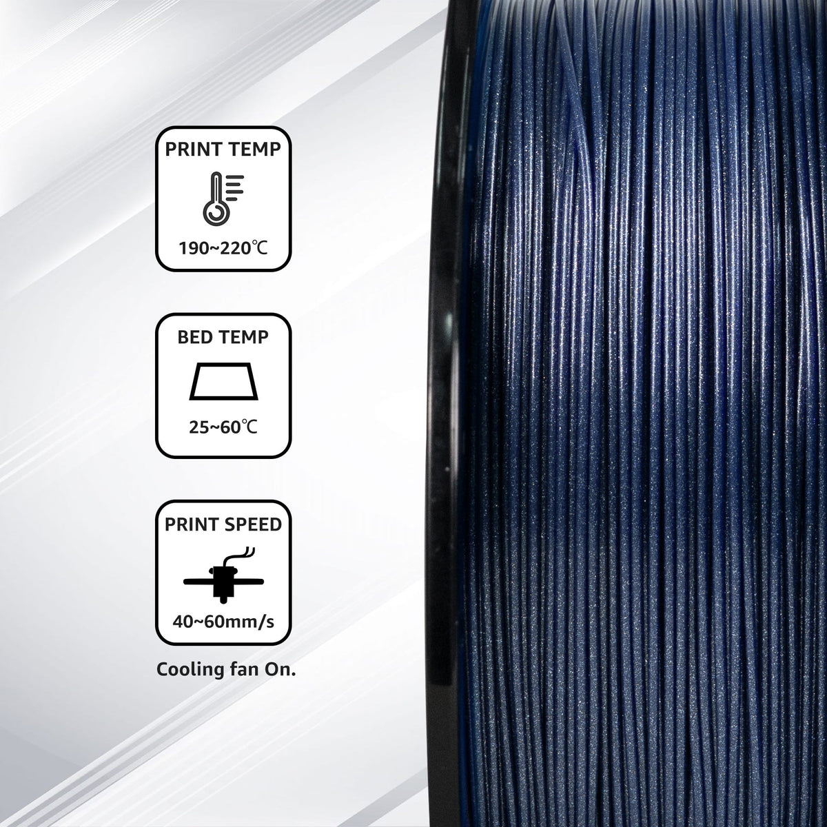 Flashforge PLA Filament 1.75mm, 1KG/2.2lbs PLA 3D Printer Filament, Burnt Titanium