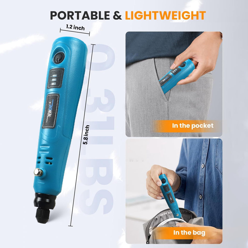 3.6V DIY Mini Electric Rotary Tool, 3 speed and USB charging with 86pcs accessories, Cordless Household Hand-held Electric Engraving Tool For Engraving