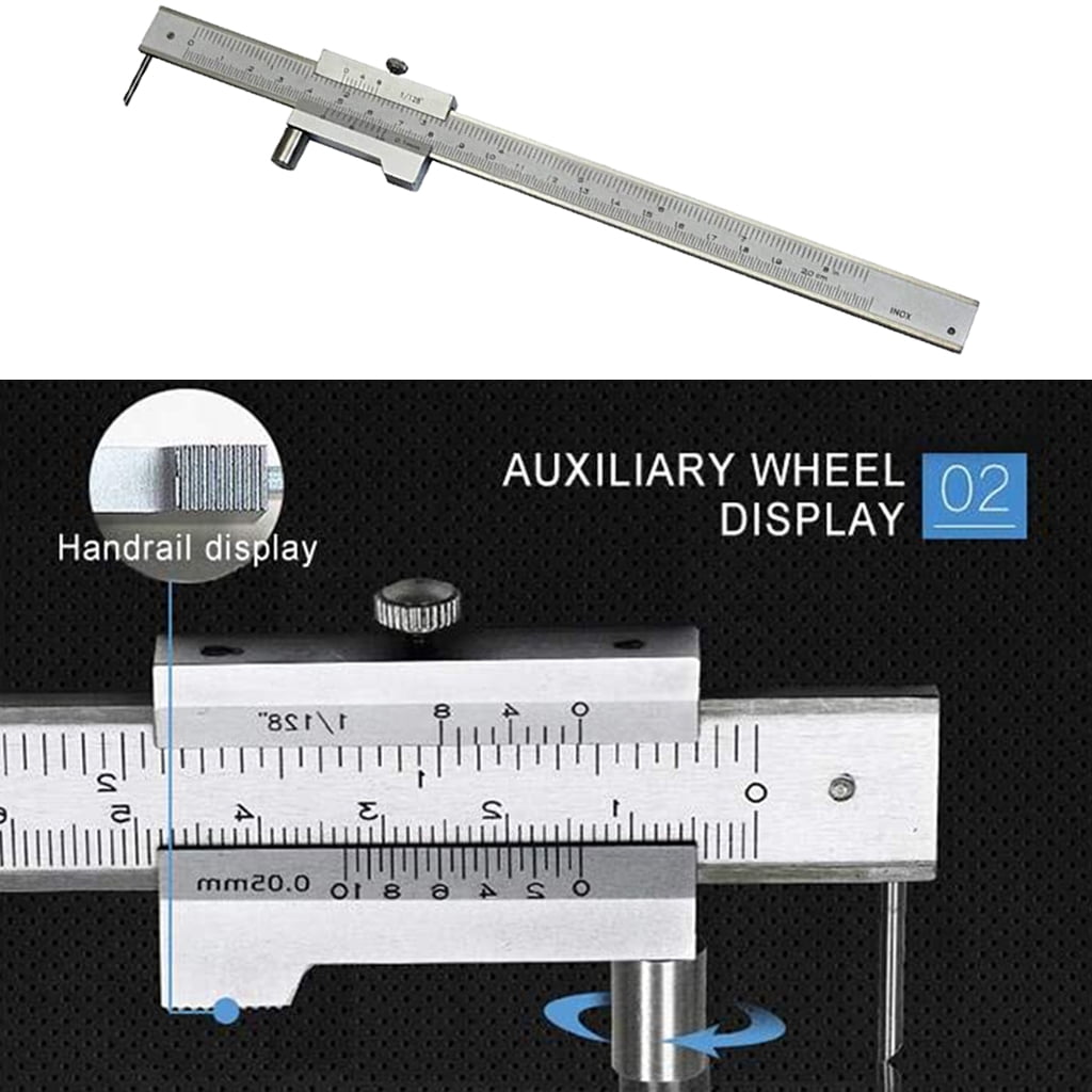 0-200mm Marking Vernier Caliper with Carbide Scriber Needle Parallel Marking DIY