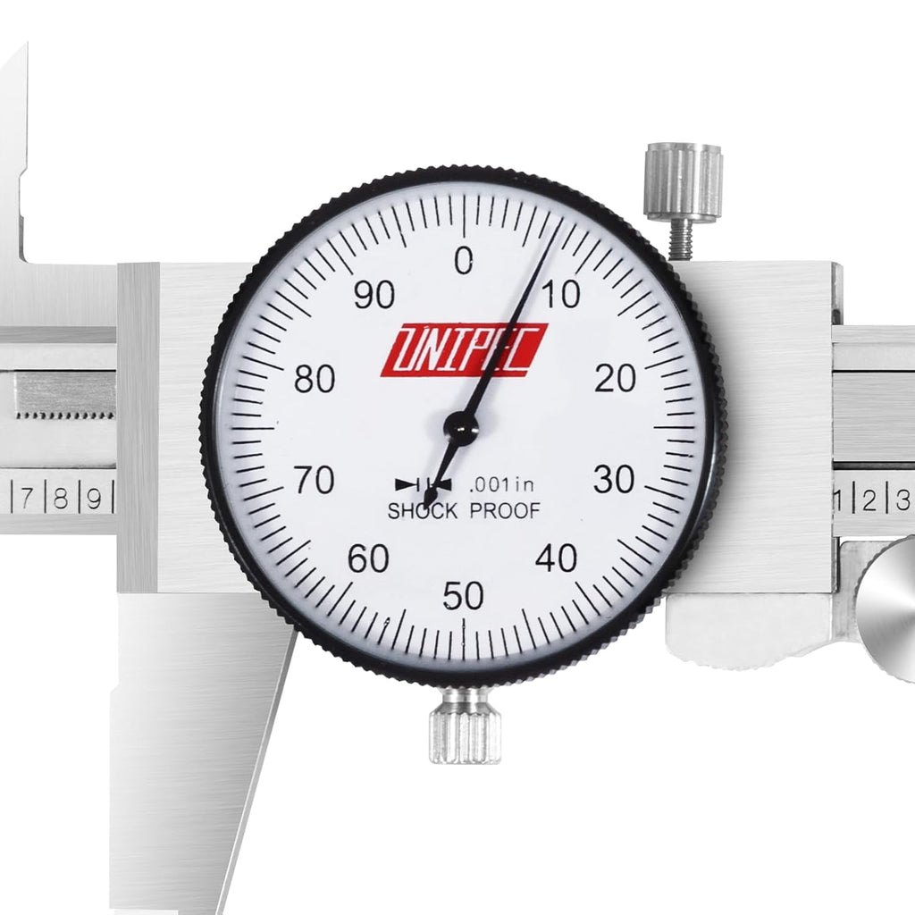 6 inch Dial Caliper, 0.001" Resolution | 0-6 inch Range, Stainless Steel,Shock-Proof Precision Vernier, Hard Carrying Case, For Machinists & DIY