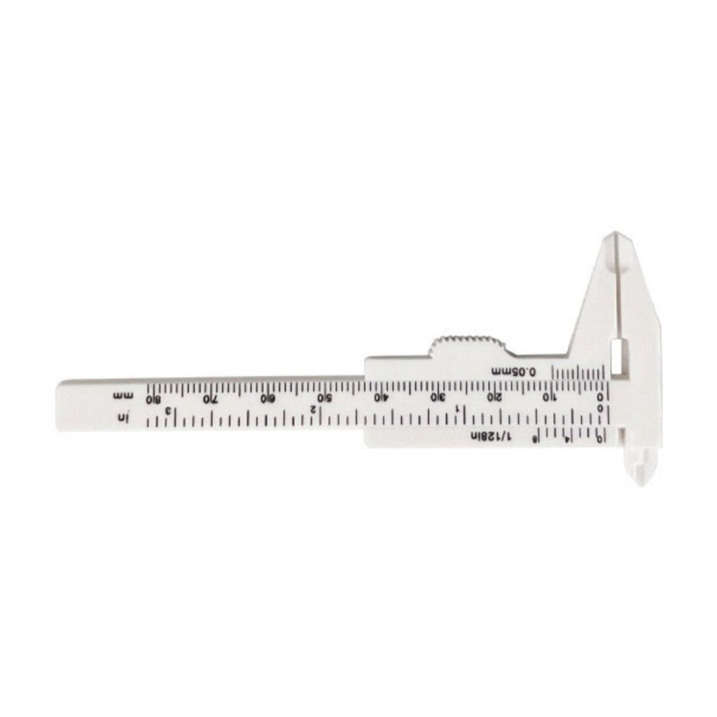 Plastic Vernier Caliper 0.1mm Precision 0 To 80mm Scale Lightweight for Workshop School Projects