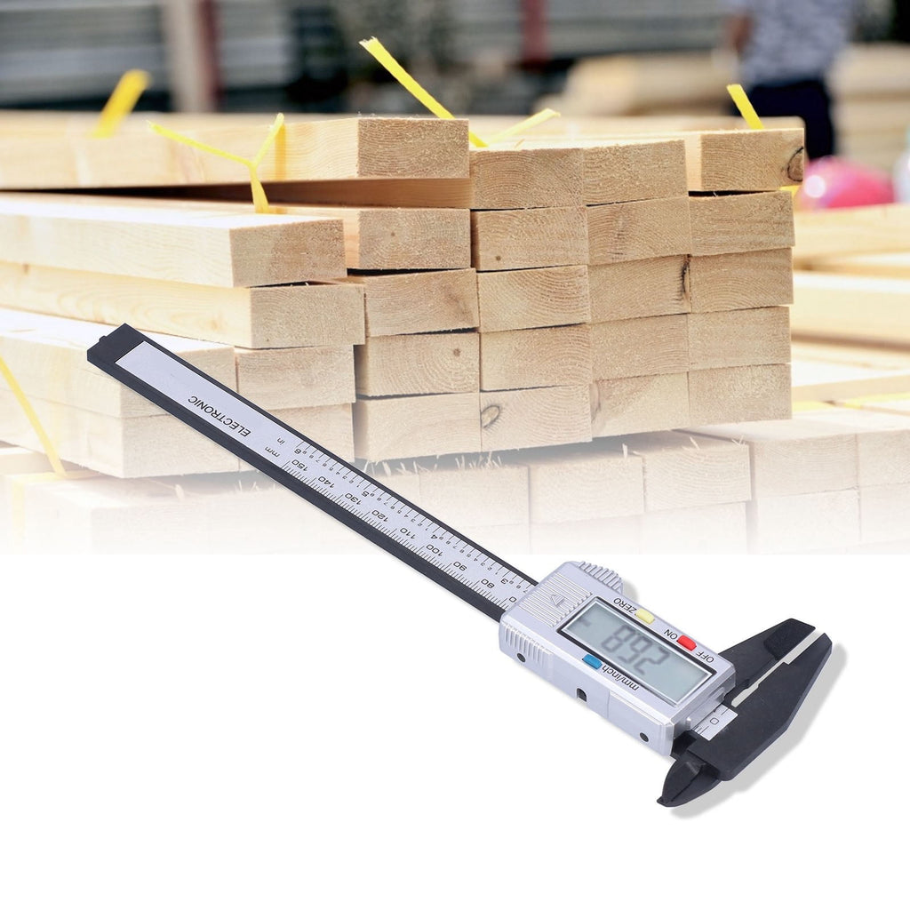 M Buder Electronic Digital Caliper Measuring Tool LCD Display 0-150mm 6 Inches Lightweight Durable DIY Supplies