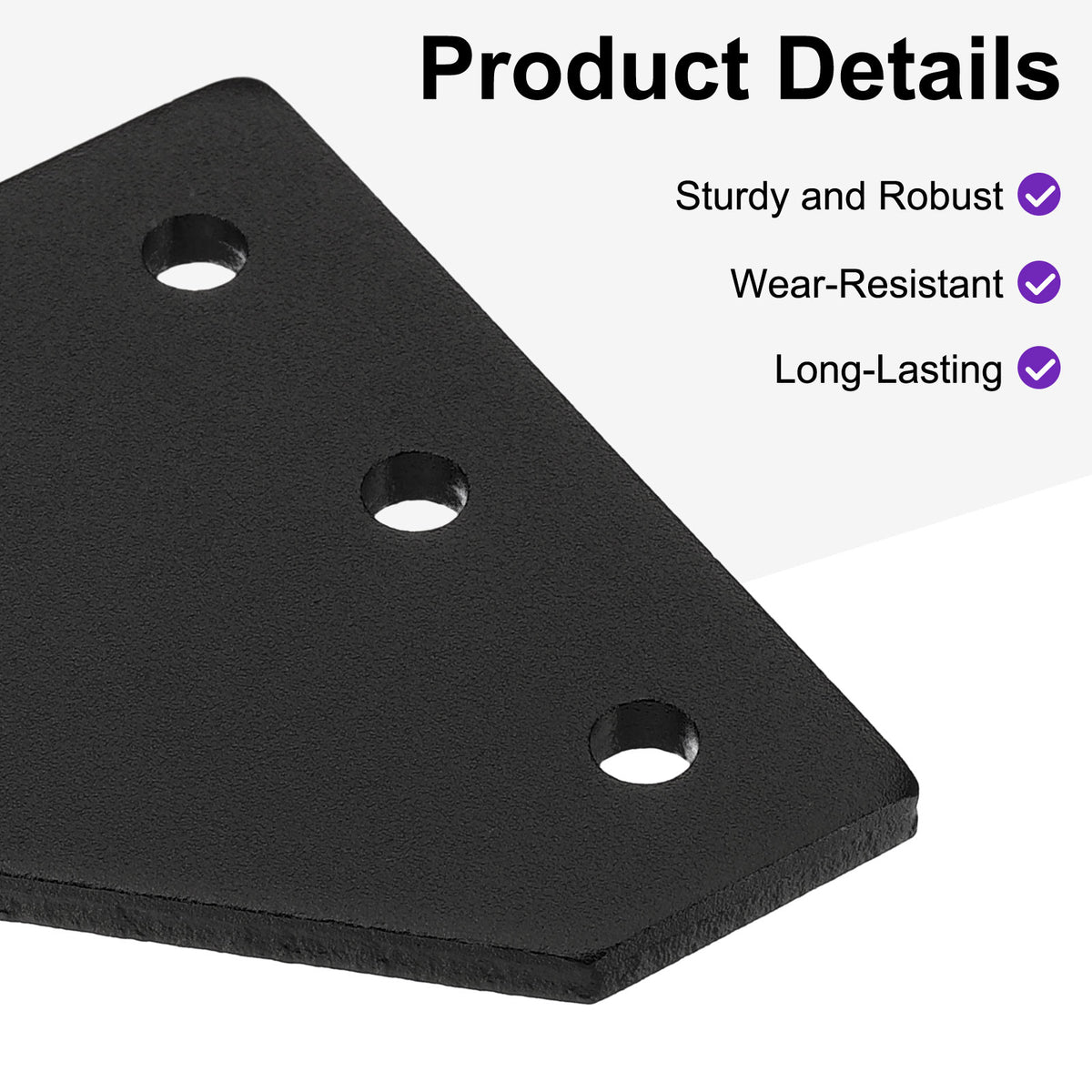 Uxcell 6Set 2020 Corner Bracket Plate, L-Slot Aluminum Extrusion Connector, Outside Joint Plate with Screws for 2020 Series Aluminum Profile 3D Printer Frame, Black
