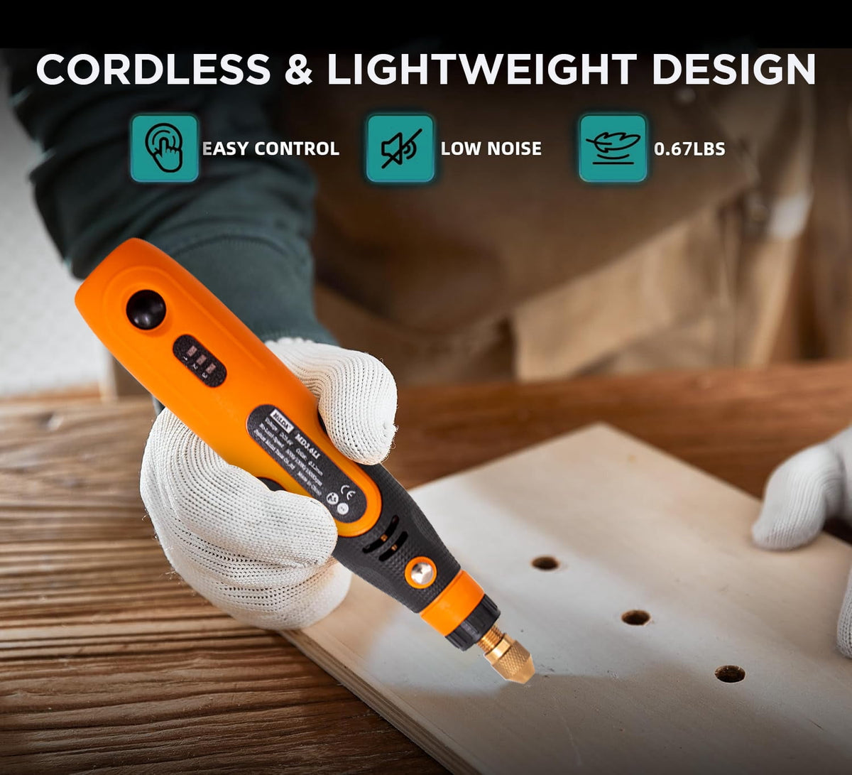 INTELIVE 57pcs Cordless Rotary Tool, Polishing Grinder Tool Kit, 3-Speed Electric Grinder Set, Multi-Purpose Rotary Tool for Sanding Polishing Drilling Etching Engraving Cutting Jewelry DIY
