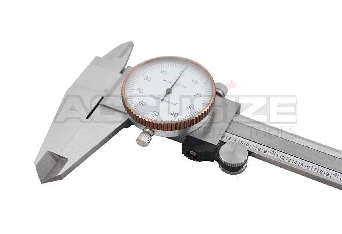Accusize 0-12 inch by 0.001 inch Precision Dial Caliper, Stainless Steel, in Fitted Box, P920-S212