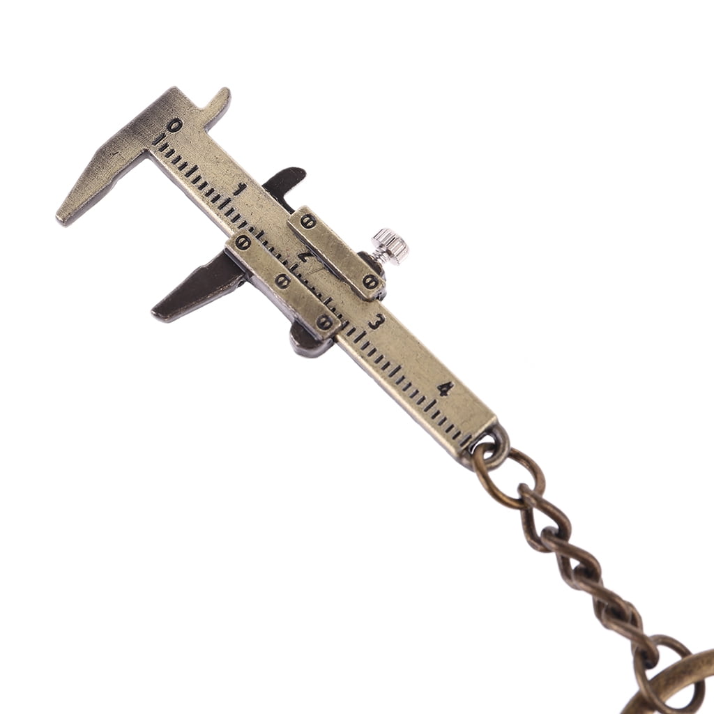 Zorvai Portable Mini Vernier Caliper for Key Alloy Calipers Gauge Slide Ruler Keyc