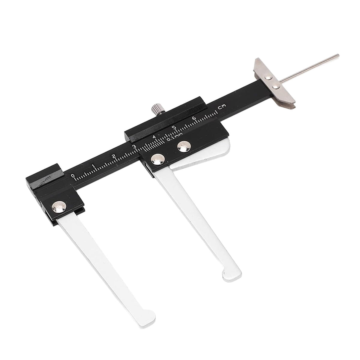 CATPAN Disc Brake Micrometer Metric Brake Disc Depth Measuring Caliper, 0-60mm High Precise Tire Tread Depth Gauge 0.1mm Accuracy Portable, Manual Auto Brake Disc Depth Gauge