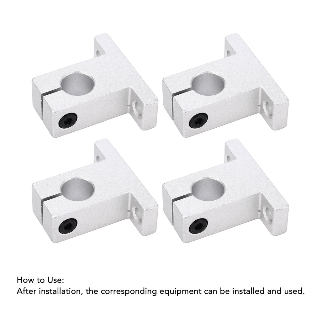 10 Pcs SK12 Linear Shaft Support 12mm Aluminum Alloy Shaft End Support Rail Guide Bracket Base Vertical Motion Rail Clamp Support Set for 3D Printers Engraving Machines CNC Slider Modules 12mm Shafts