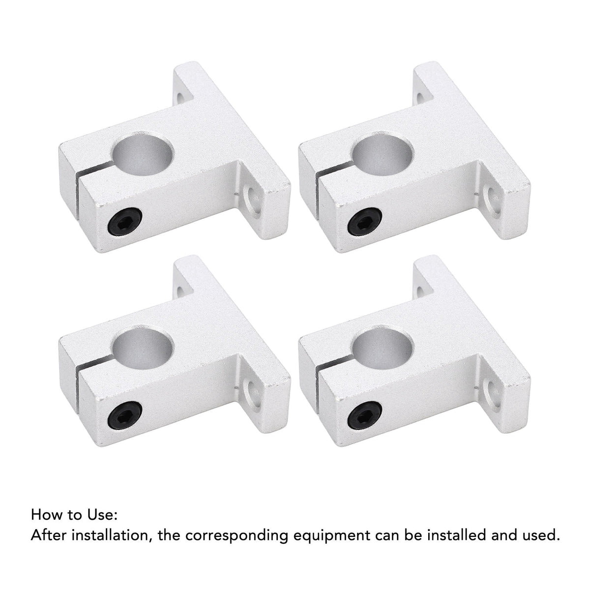 10 Pcs SK12 Linear Shaft Support 12mm Aluminum Alloy Shaft End Support Rail Guide Bracket Base Vertical Motion Rail Clamp Support Set for 3D Printers Engraving Machines CNC Slider Modules 12mm Shafts