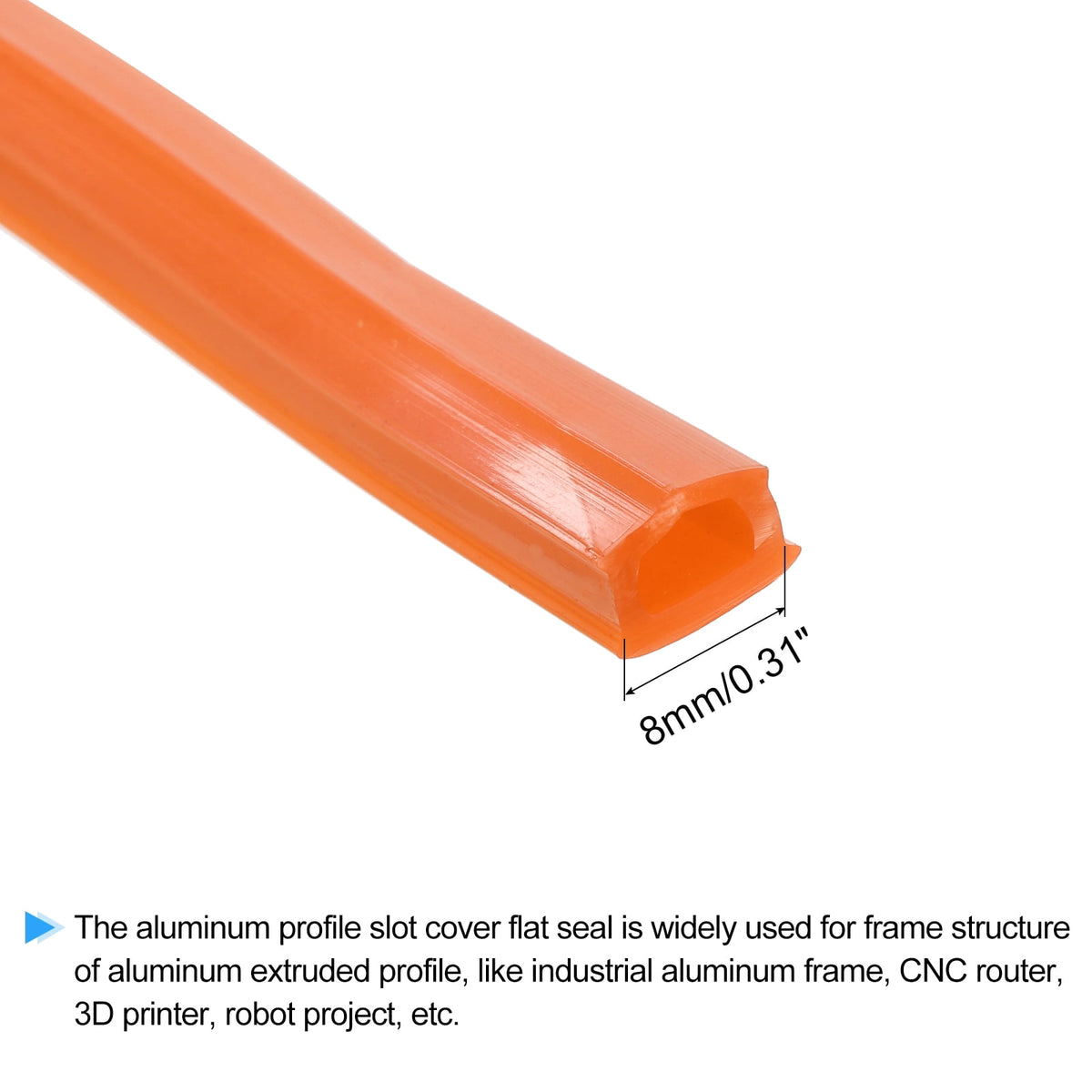 Uxcell Aluminum Profile Slot Cover Flat Seal Red 8M Length 0.31" Width 3030 4040 Series