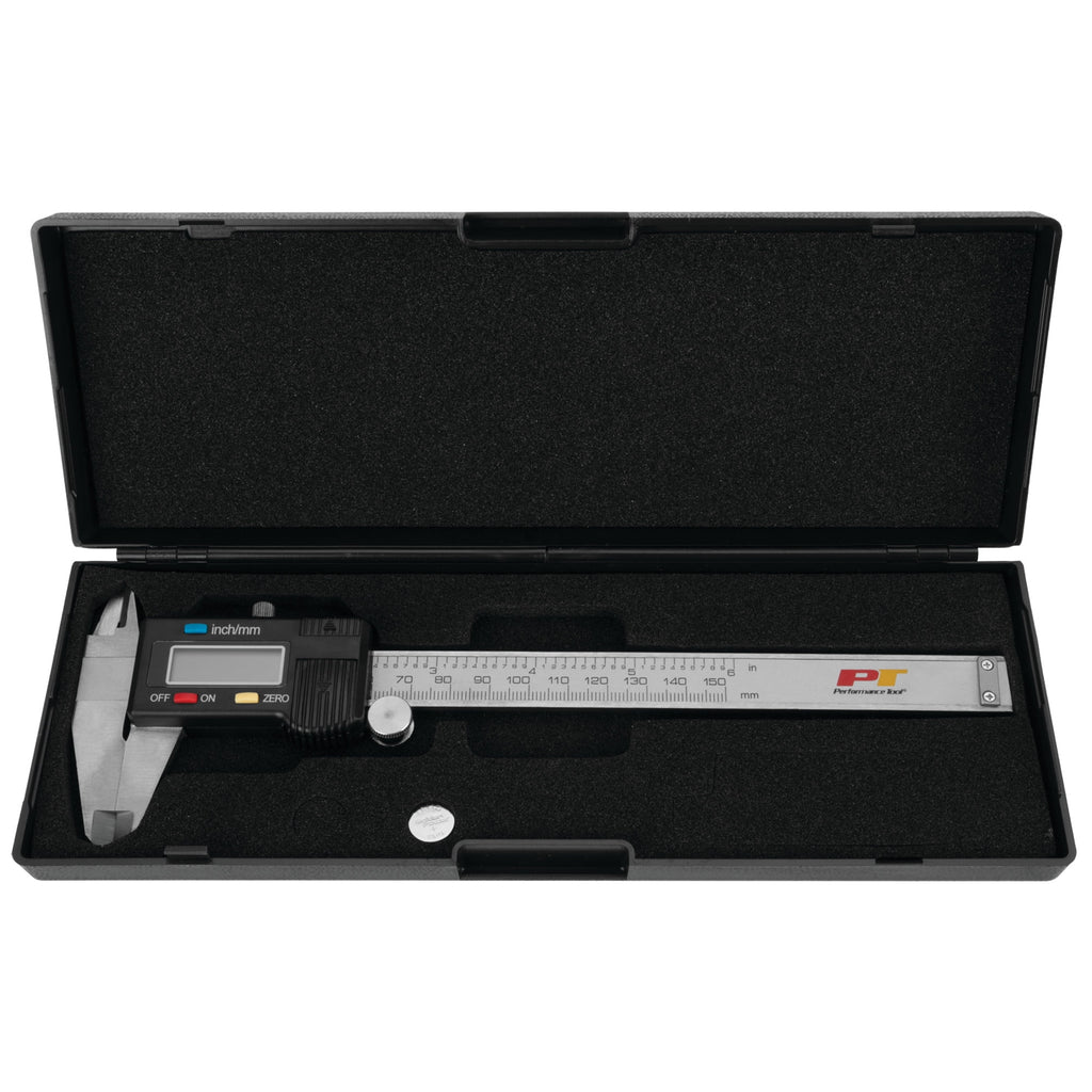 Performance Tool W80152 Electronic Digital Caliper with Extra Large LCD Screen, 0-6-Inches,-Inch/Millimeter Conversion