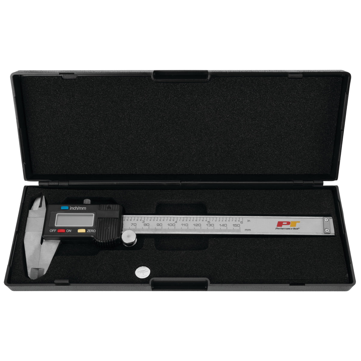 Performance Tool W80152 Electronic Digital Caliper with Extra Large LCD Screen, 0-6-Inches,-Inch/Millimeter Conversion
