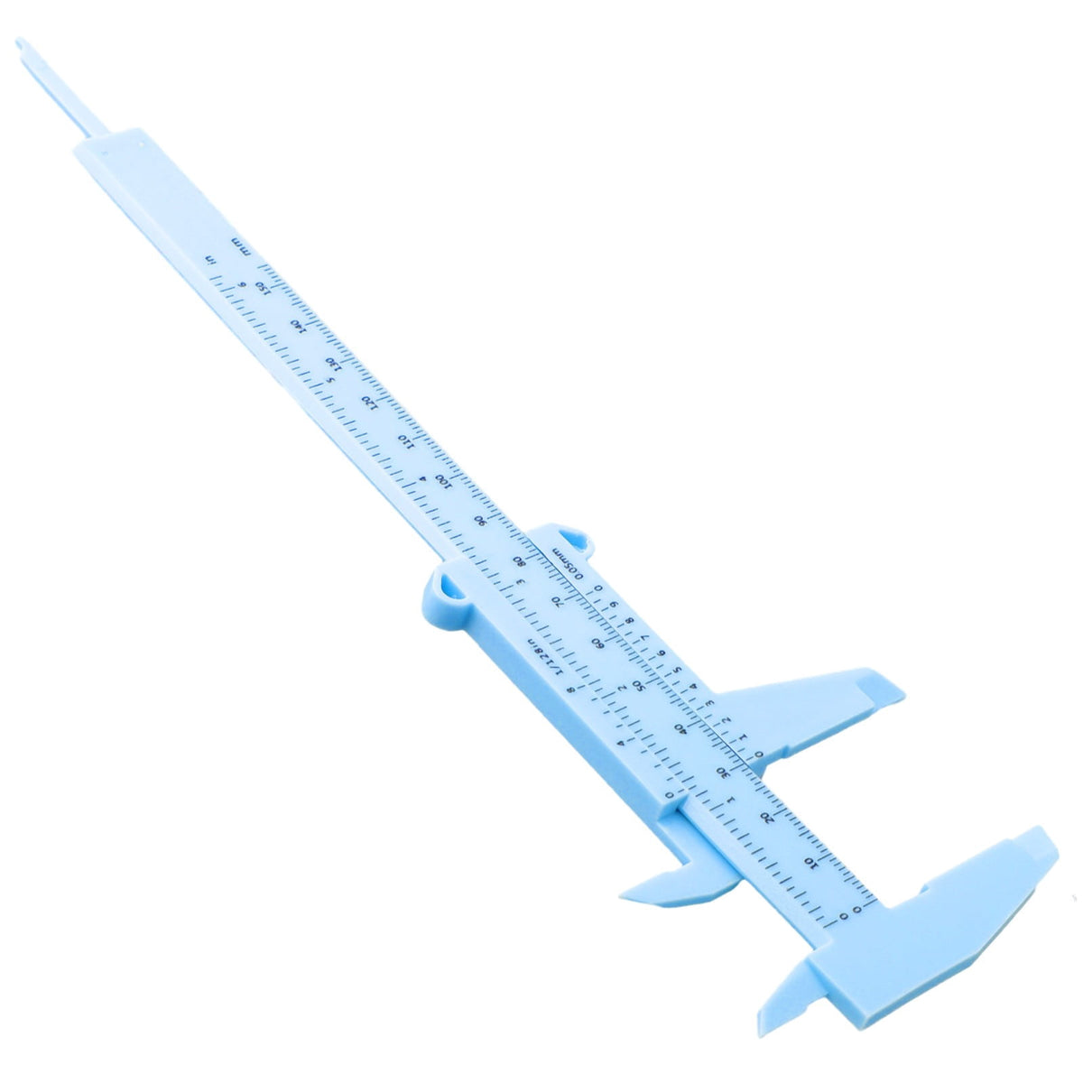 0-150Mm Vernier Calipers Double Rule Scale Plastic Depth Height Measure Tool Blue