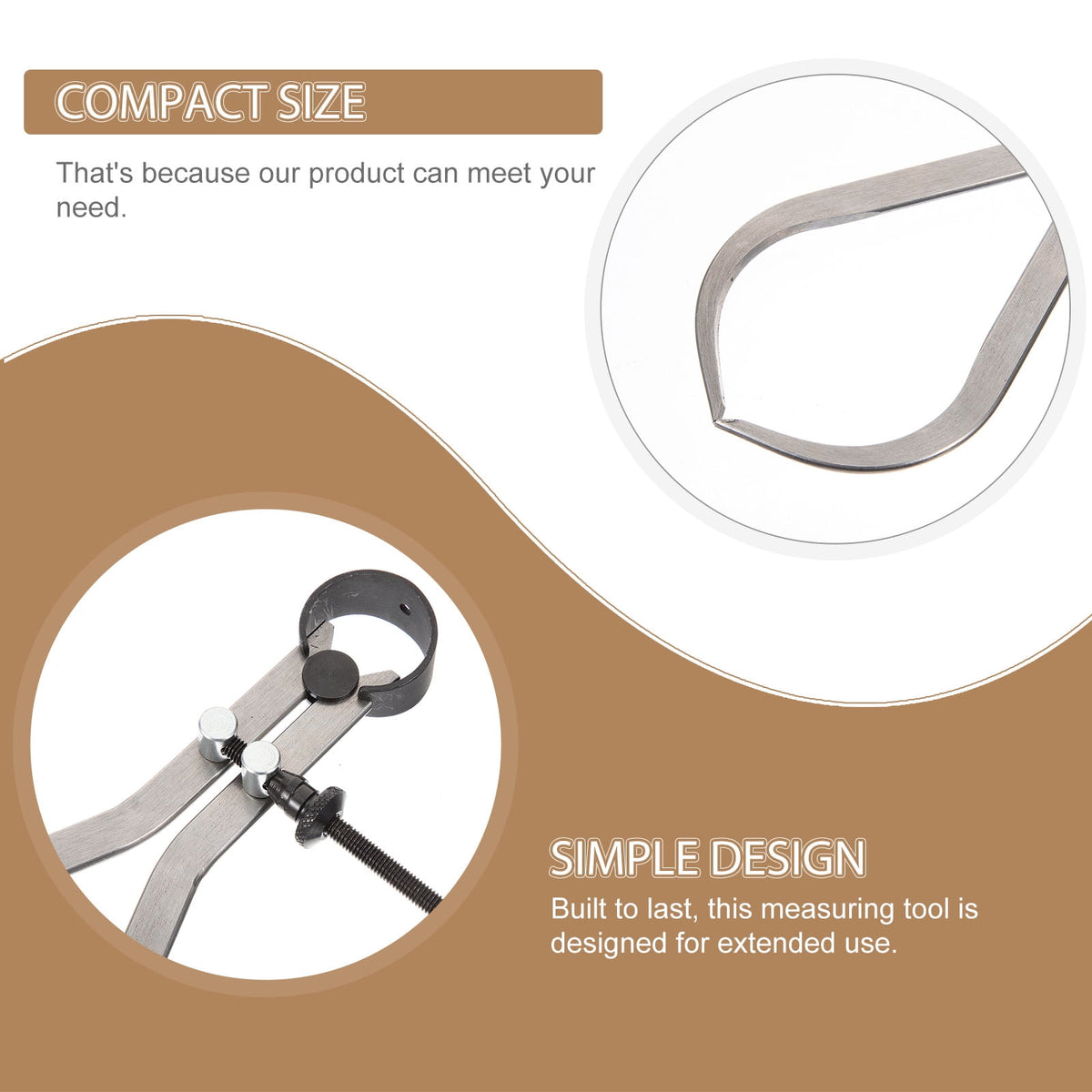 LITINKIMI Plated Carbon Steel Woodturning Calipers for Precise and Accurate Wood Turning Measurements