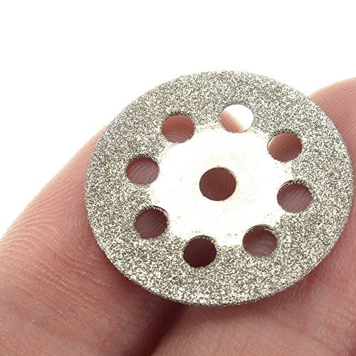 10 pcs Diamond Cutting Wheel Cut Off Discs Coated Rotary Tools W/Mandrel 30mm for Dremel