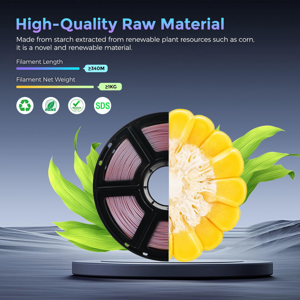 Flashforge PLA Filament 1.75mm, 1KG/2.2lbs PLA 3D Printer Filament, Burnt Titanium