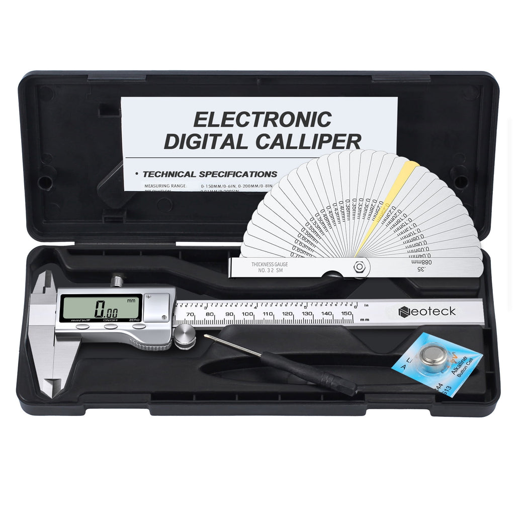 Neoteck 150mm Electronic Digital Caliper Vernier Caliper Gauge Micrometer Ruler