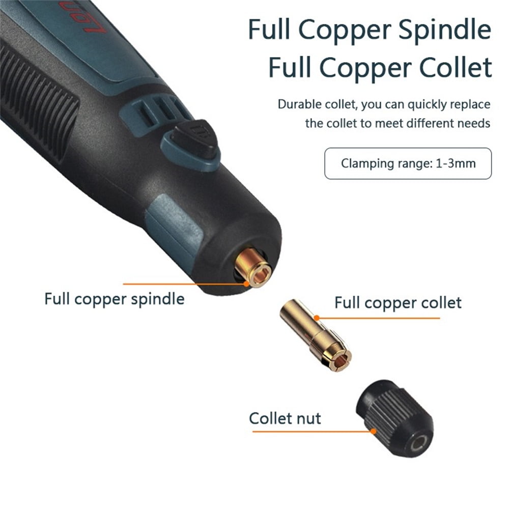 Cordless Rotary Tool with 50-Piece Accessory Kit, 3-Speed and USB Charging, Polishing, Drilling, Etching, Engraving, DIY Crafts