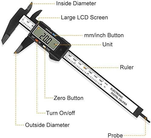 Vernier Caliper CACHOR Large LCD Screen 0-6" (150mm)