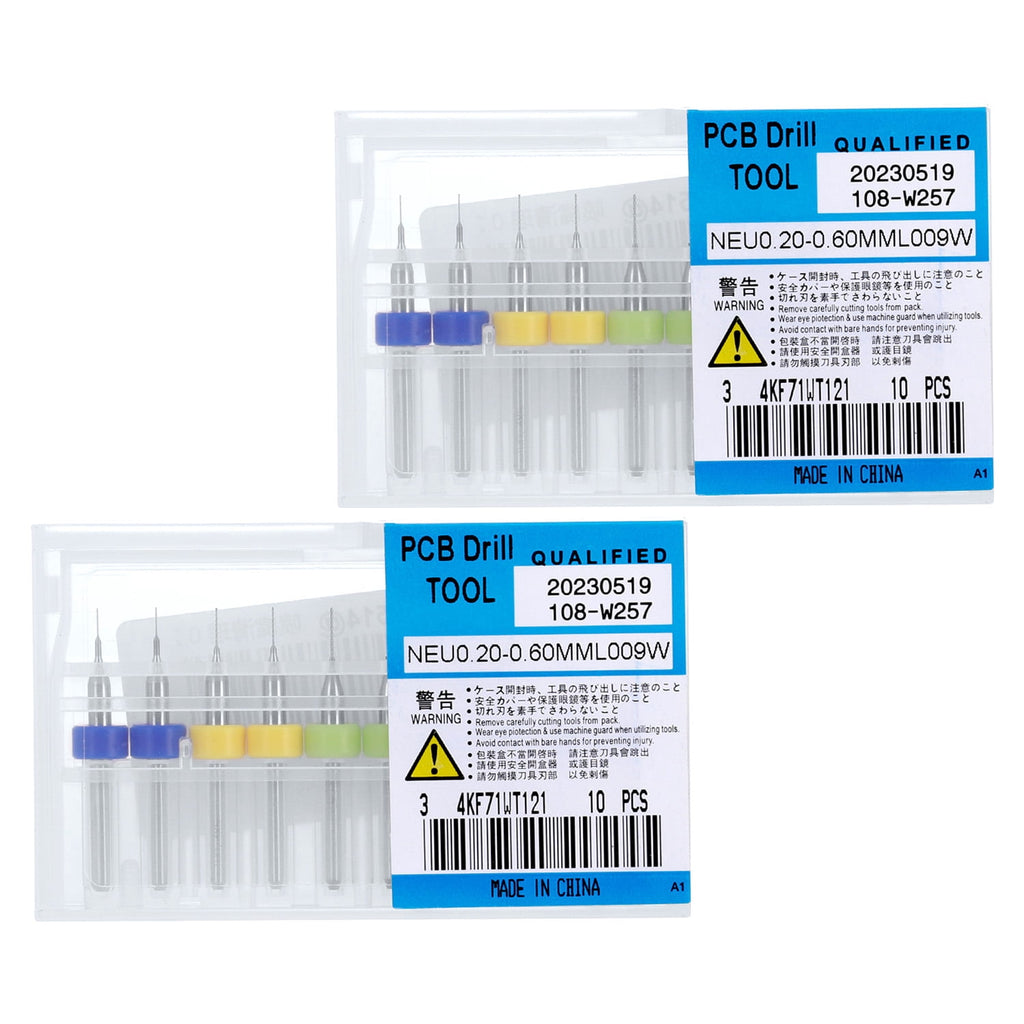 KAWELL 3D Printer Parts with 0.2mm To 0.6mm Cleaner Bits for 3D Printers, Silver, 10 Count, 10 Pack
