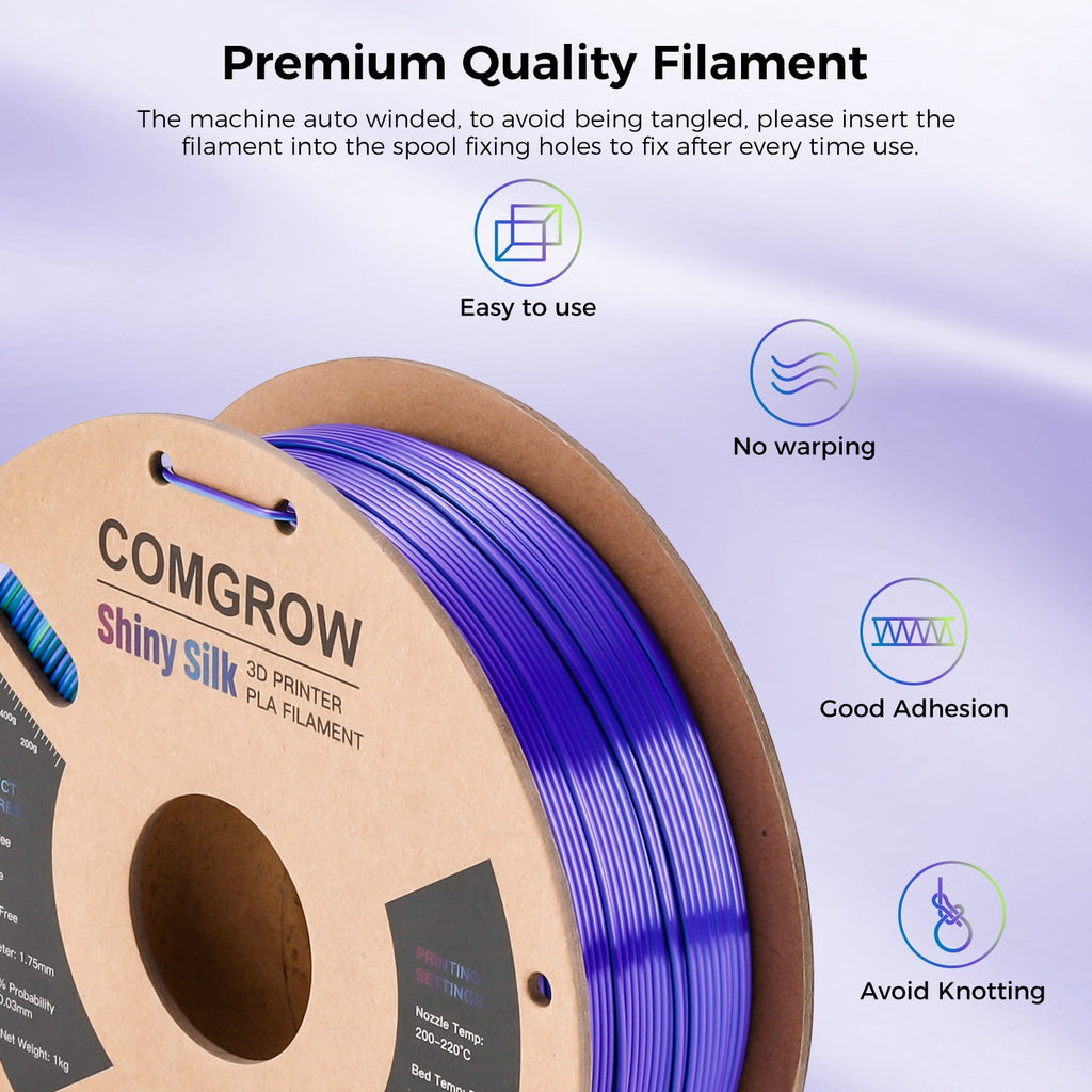 Creality Toughness PLA Filament 1.75mm Grey 1KG 3D Printer Filament