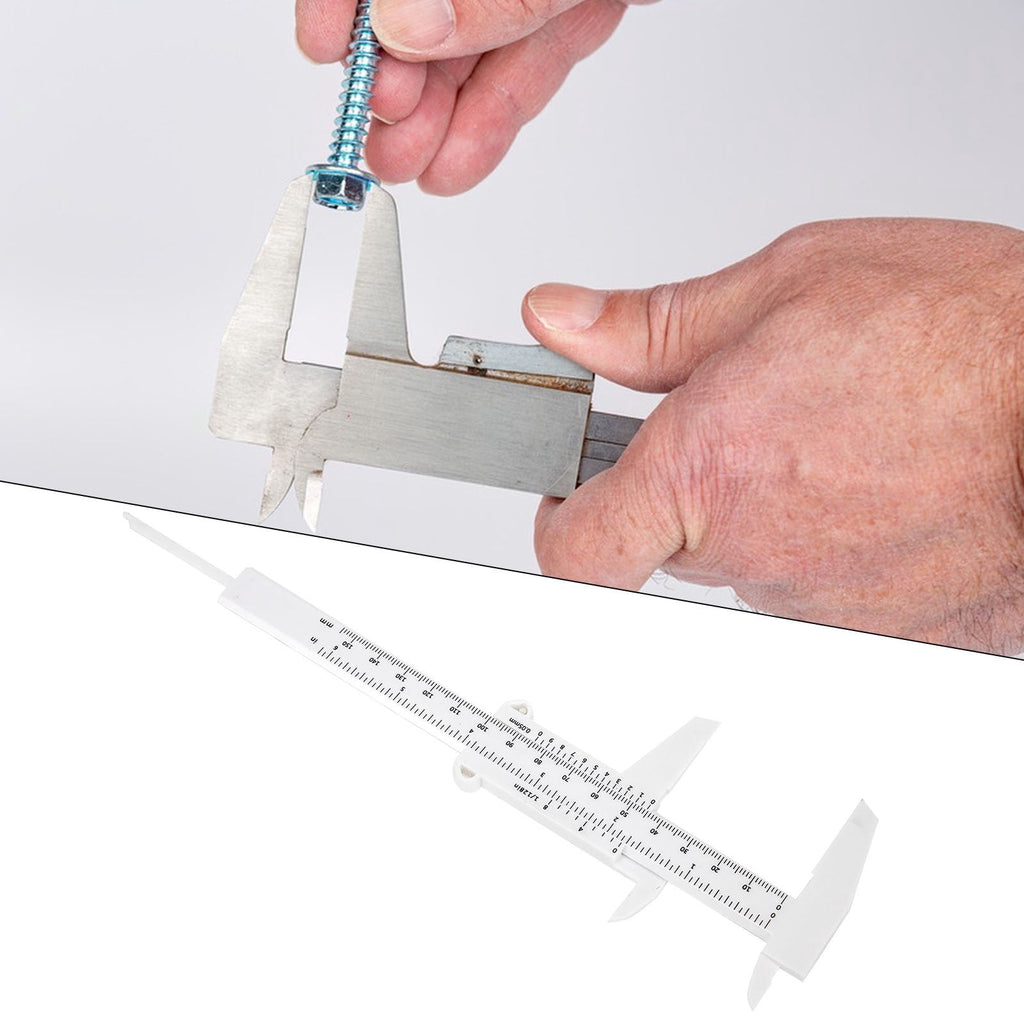 0-150Mm Vernier Calipers Double Rule Scale Plastic Depth Height Measure Tool Blue