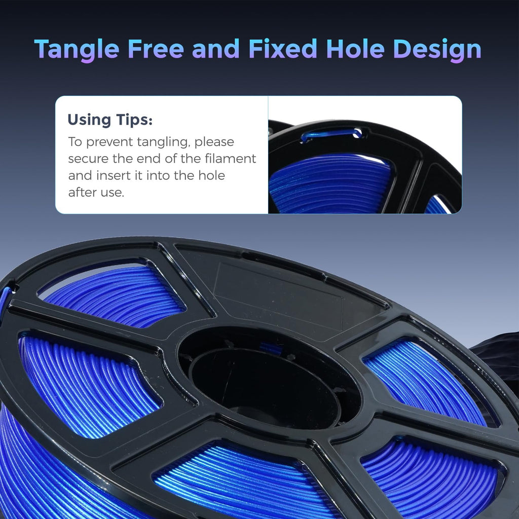 Flashforge PLA Filament 1.75mm, 1KG/2.2lbs PLA 3D Printer Filament, Blue