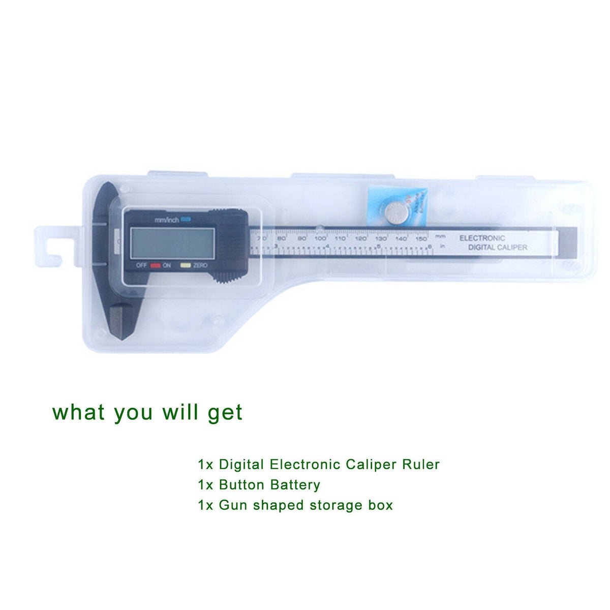 LCD Digital Caliper Electronic Gauge Carbon Fiber Vernier Micrometer Ruler 6inch