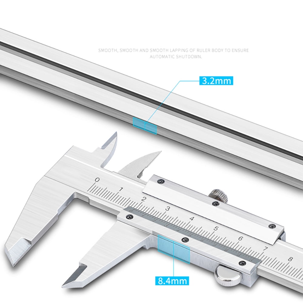 Lzvxtym Dial Caliper,Lzvxtym 6" 150mm Stainless Steel Vernier Caliper Micrometer Measuring Tool Gauge Ruler for DIY Measurement and Jewelry Making