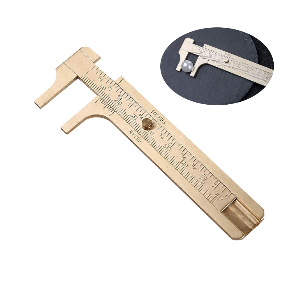 Tinksky 1pc Copper Vernier Caliper Pocket Caliper CM/Inch Dual Scale Wear Resistance with High Precision for Measurement