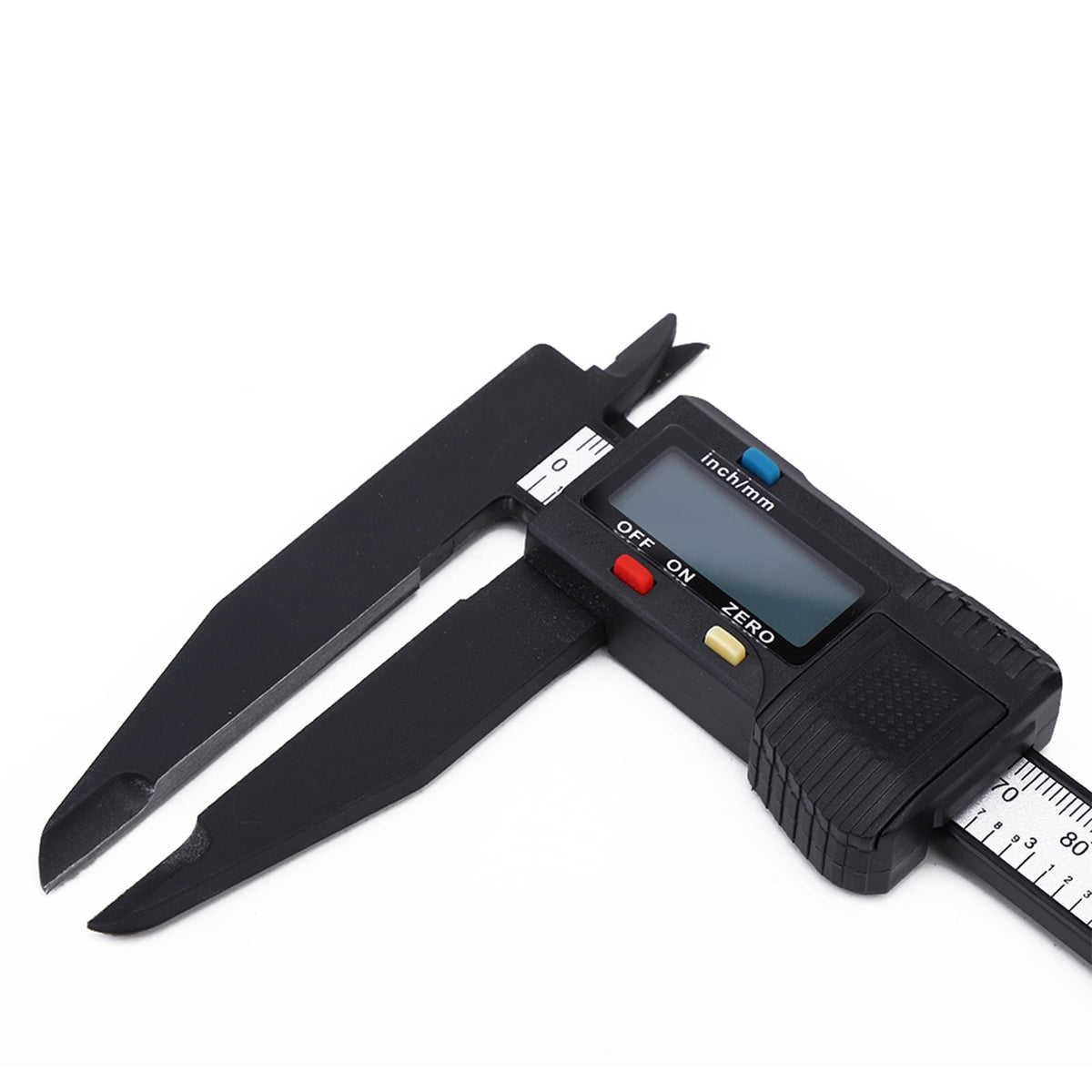 M Buder Digital Electronic Caliper 6 Inches / 150mm Carbon Fiber Ruler with Long Jaw Accurate Measuring Tool LCD Screen Display Metric Imperial Conversion for Woodworking DIY Home Improvement Black