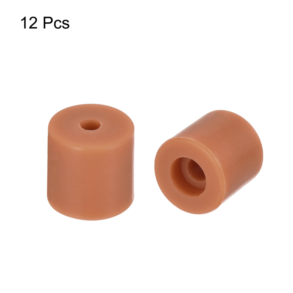 Uxcell 12Pcs Silicone Bed Mounts 3D Printer Heat Bed Silicone Leveling Column Silicone Buffer 16mm for 3D Brown