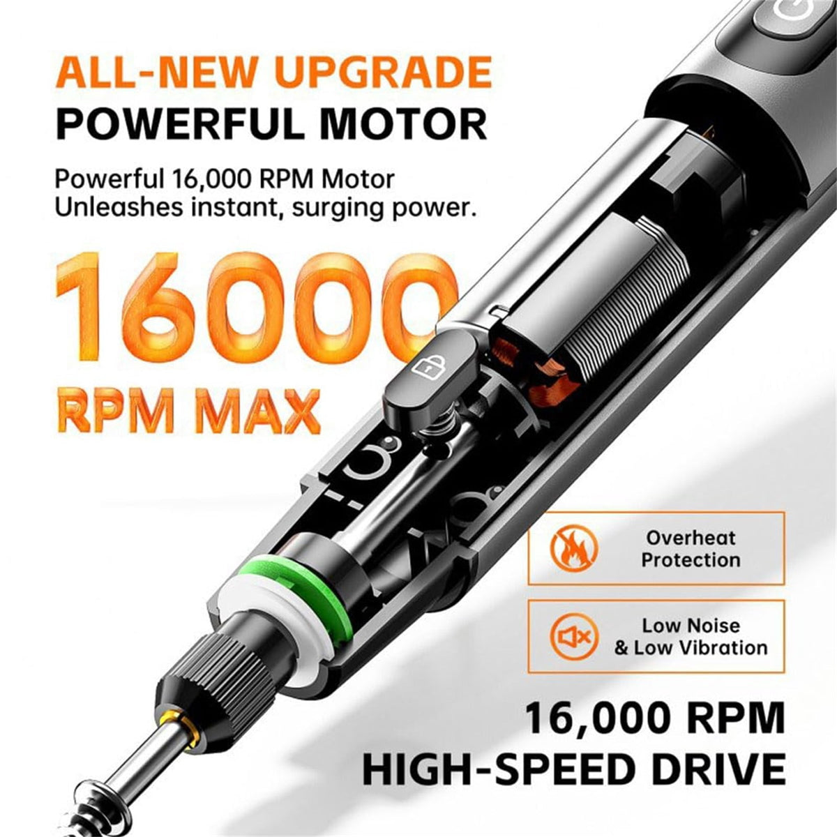 Cordless Rotary Tool Kit With Digital Display, Portable Mini Electric Grinder For Engraving, Polishing And Drilling Projects