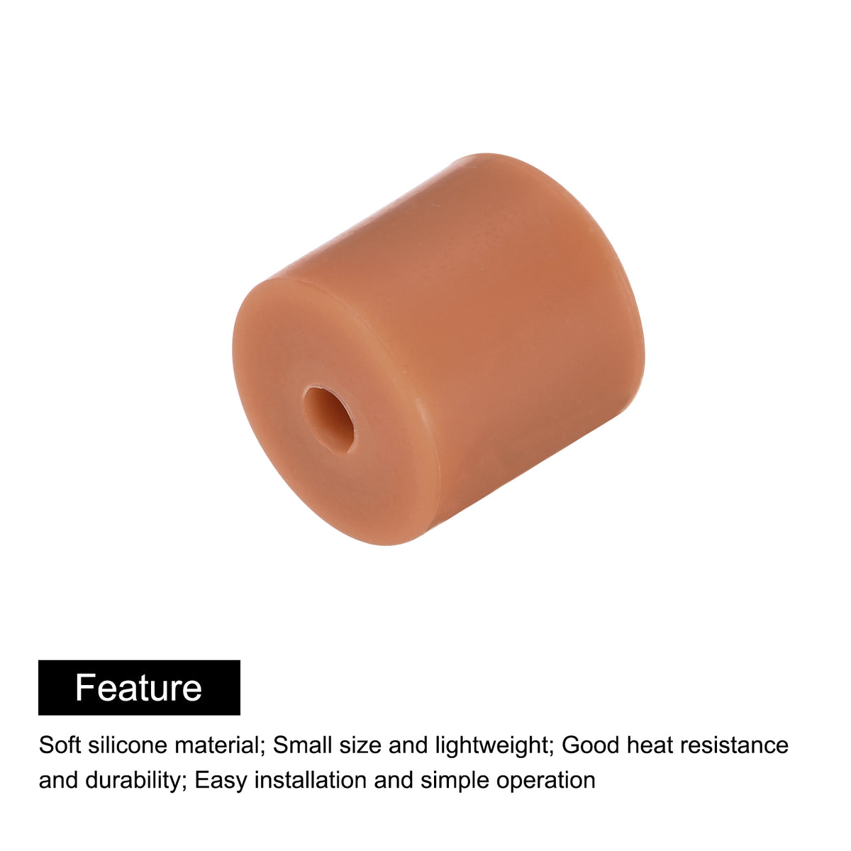 Uxcell 12Pcs Silicone Bed Mounts 3D Printer Heat Bed Silicone Leveling Column Silicone Buffer 16mm for 3D Brown