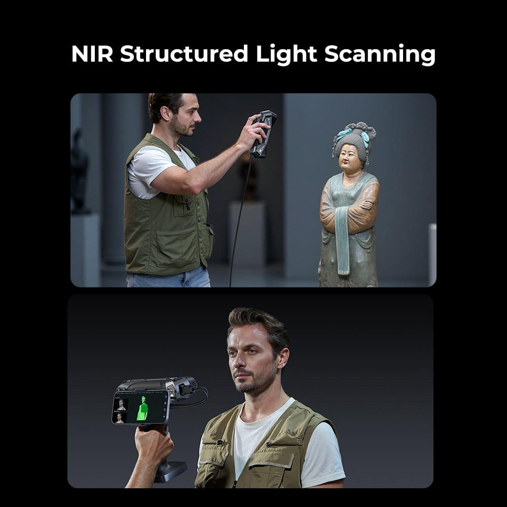 Creality Raptor X Wireless 3D Scanner Portable 1,020,000 points/s Fast Scan Speed with 24-bit Full-Color Scanning
