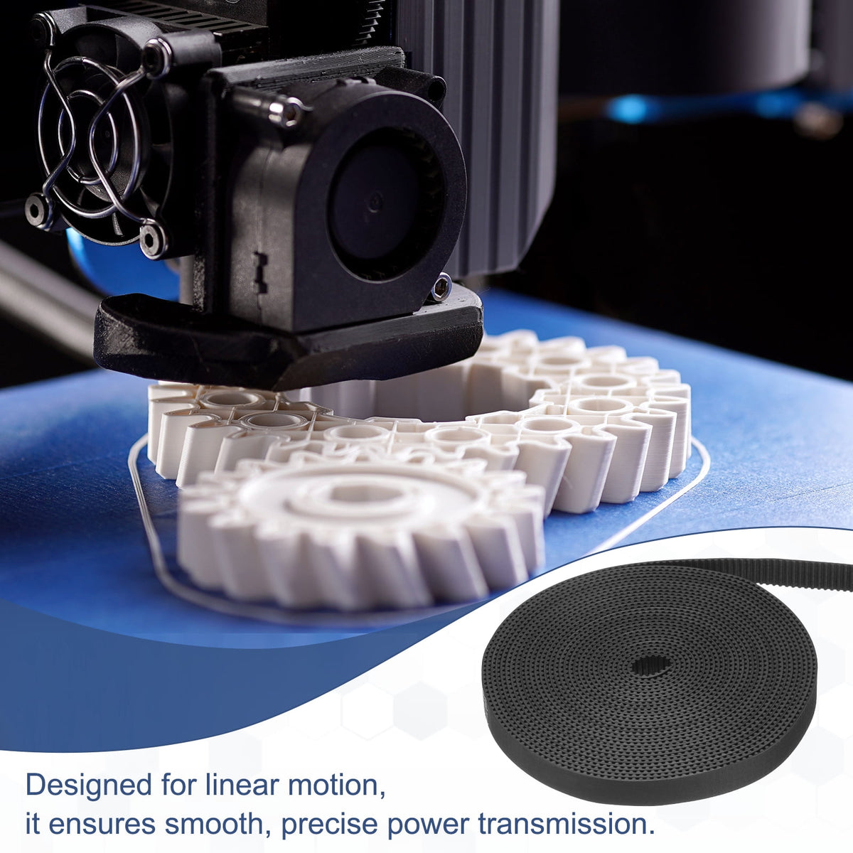 Uxcell Rubber 2GT Timing Belt 10x5000mm 2mm Pitch 1.5mm Thick Black Open Loop Pulley Timing Belt for 3D Printer