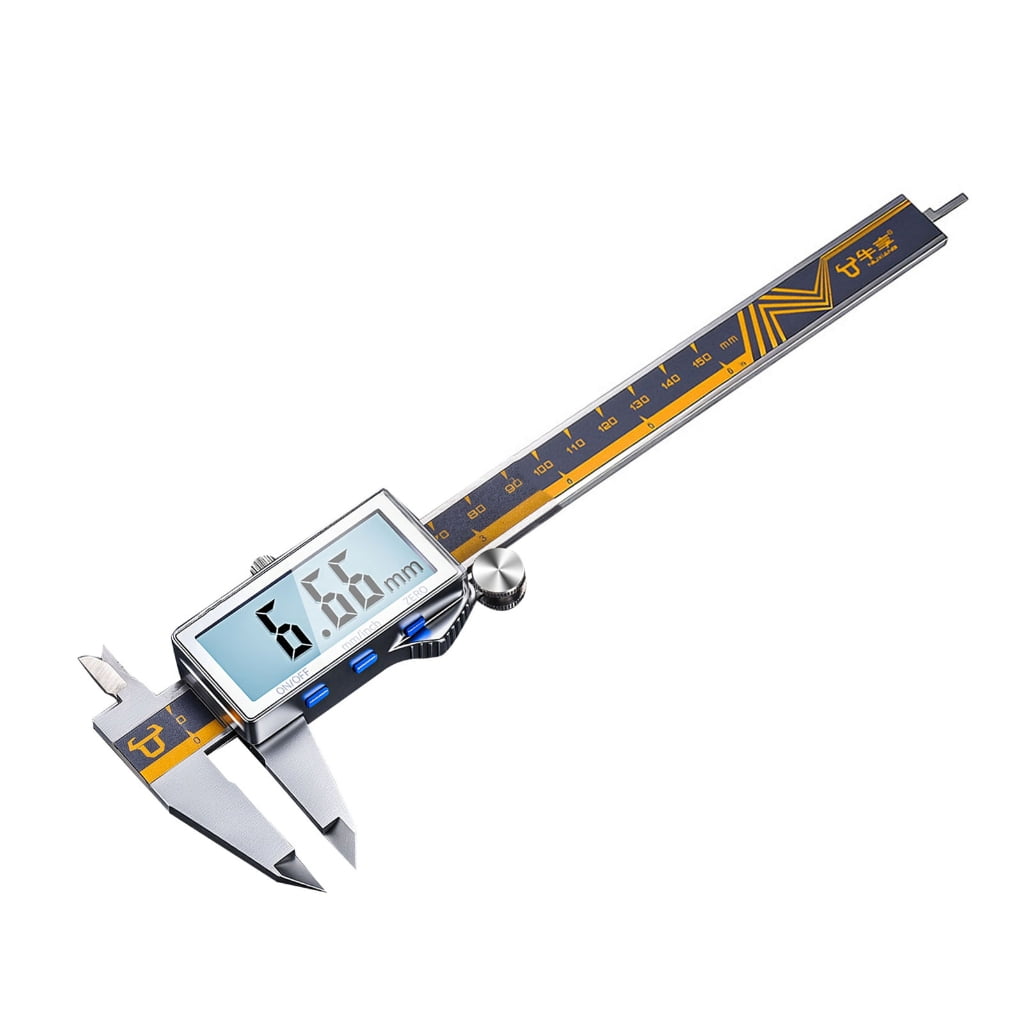 Digital Caliper Measuring Tool, Metal Vernier Caliper Digital Micrometers with Large LCD Screen for Household