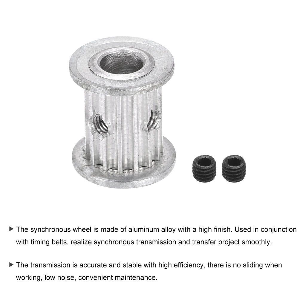 Uxcell 3M15 Teeth Timing Pulley Synchronous Wheel Belt Drive Gear with M3 Screw 8mm Bore for Belt, 3D Printer, CNC